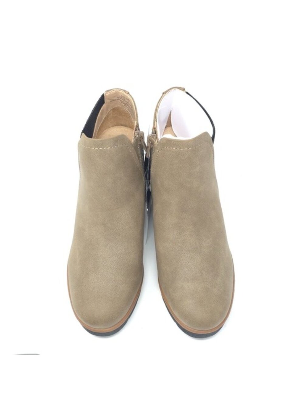 Naturalizer SOUL Affirm Water Resistant Wedge Ankle Bootie Taupe 7.5 M - Picture 9 of 13